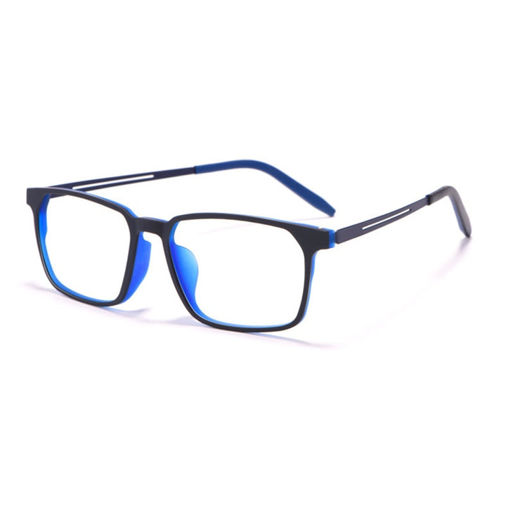 Hotochki Unisex Full Rim TR-90 Resin Titanium Frame Eyeglasses 8878 Full Rim Hotochki Blue