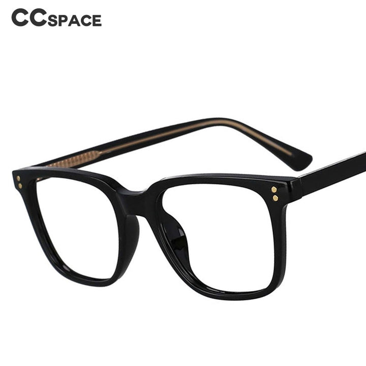 CCspace Unisex Full Rim Square Tr 90 Titanium Rivet Frame Eyeglasses 53104 Full Rim CCspace