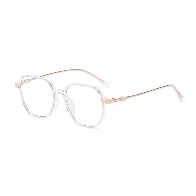 Handoer Unisex Full Rim Polygonal Square Tr 90 Eyeglasses Lk304 Full Rim Handoer Transparent