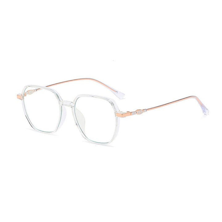 Handoer Unisex Full Rim Polygonal Square Tr 90 Eyeglasses Lk304 Full Rim Handoer Transparent