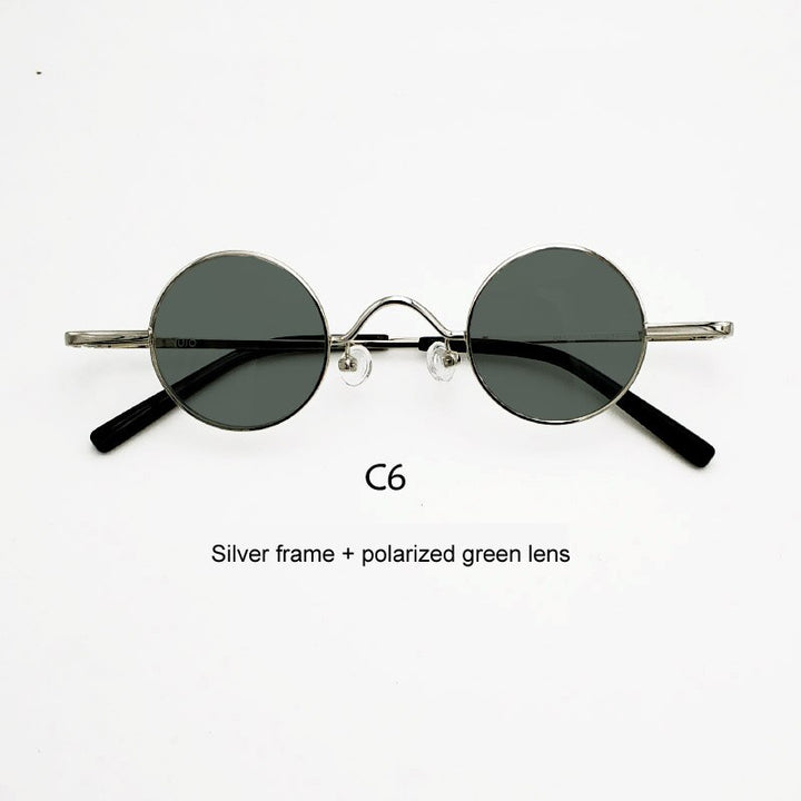 Yujo Unisex Acetate Alloy Small Round Sunglasses Y050 Sunglasses Yujo C6 China