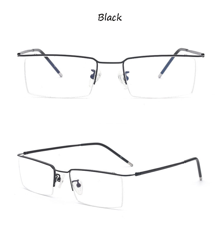 Hotochki Unisex Semi Rim Titanium Alloy Frame Eyeglasses 6341 Semi Rim Hotochki