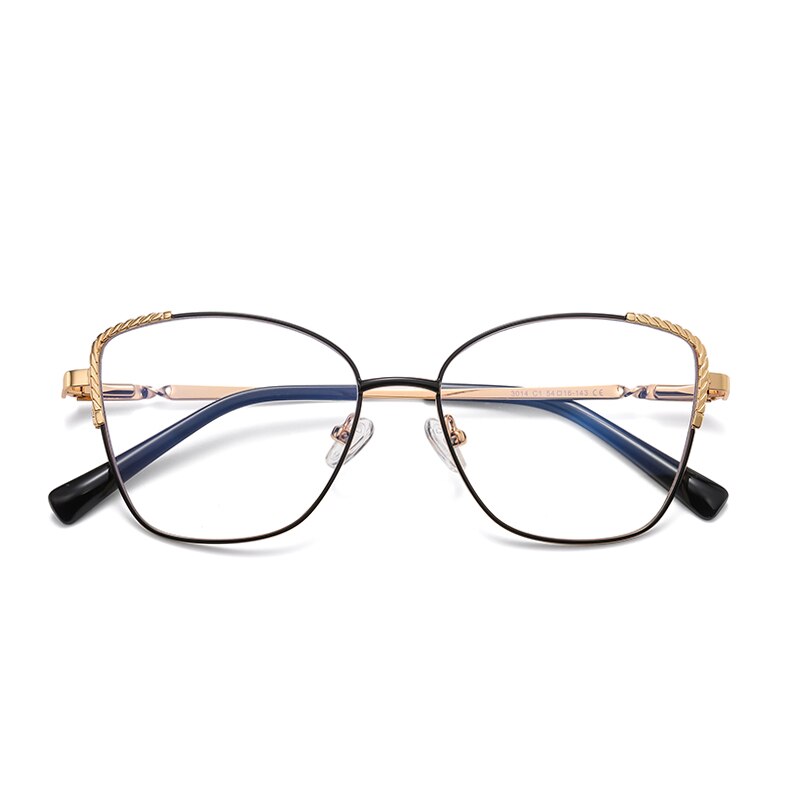 Hotochki Women's Full Rim Polygon Alloy Frame Eyeglasses 3014 Full Rim Hotochki C1