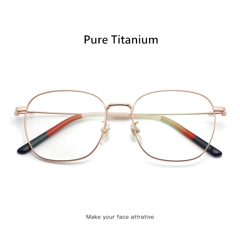 Yimaruili Unisex Full Rim Titanium Frame Eyeglasses 7525 Full Rim Yimaruili Eyeglasses