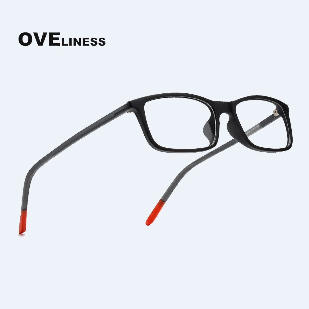 Oveliness Unisex Full Rim Square Tr 90 Titanium Eyeglasses 7252 Full Rim Oveliness