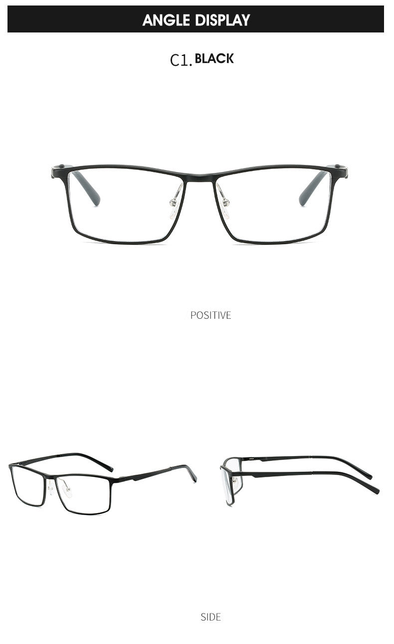 Hdcrafter Men's Full Rim Square Titanium Frame Eyeglasses 6330 Full Rim Hdcrafter Eyeglasses