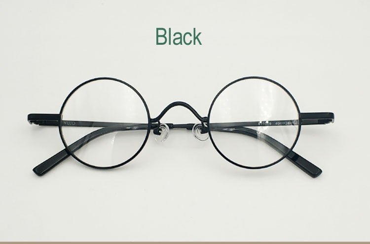 Yujo Unisex Full Rim Round Eyeglasses Alloy Eyeglasses 811008 Full Rim Yujo black China