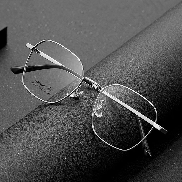 Hotochki Unisex Full Rim Polygon Memory Alloy Frame Eyeglasses 68013 Full Rim Hotochki