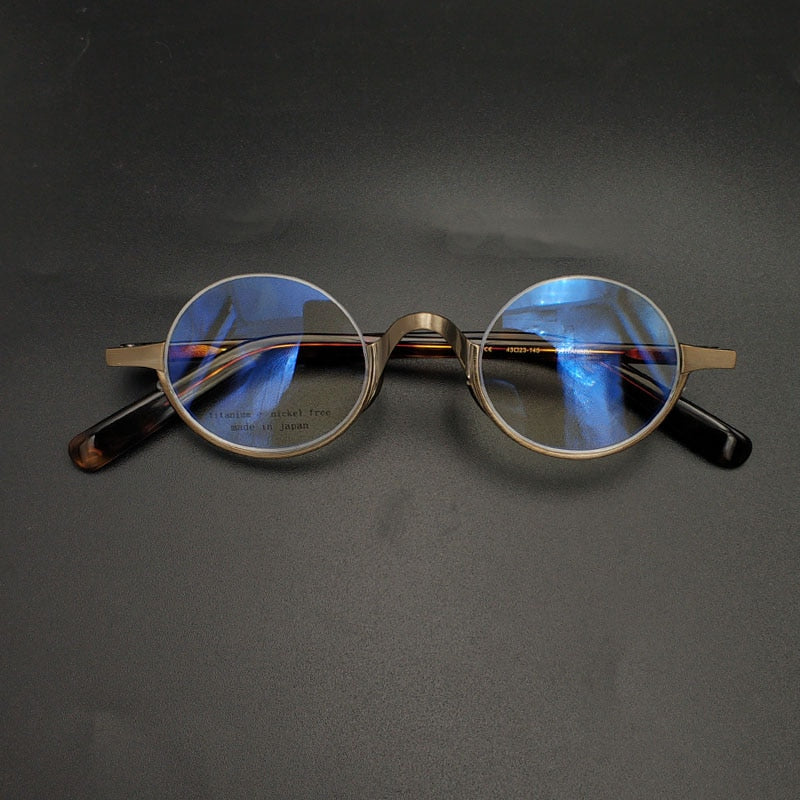 Yujo Unisex Semi Rim Square Titanium Eyeglasses Y024 Semi Rim Yujo