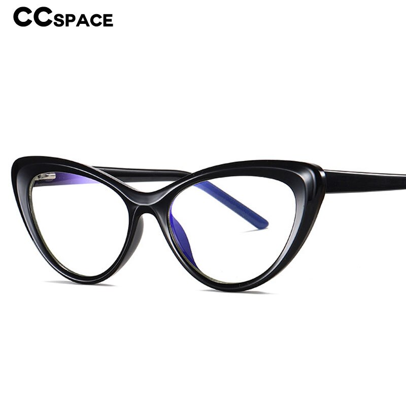 CCspace Unisex Full Rim Cat Eye Tr 90 Titanium Frame Eyeglasses 49082 Full Rim CCspace