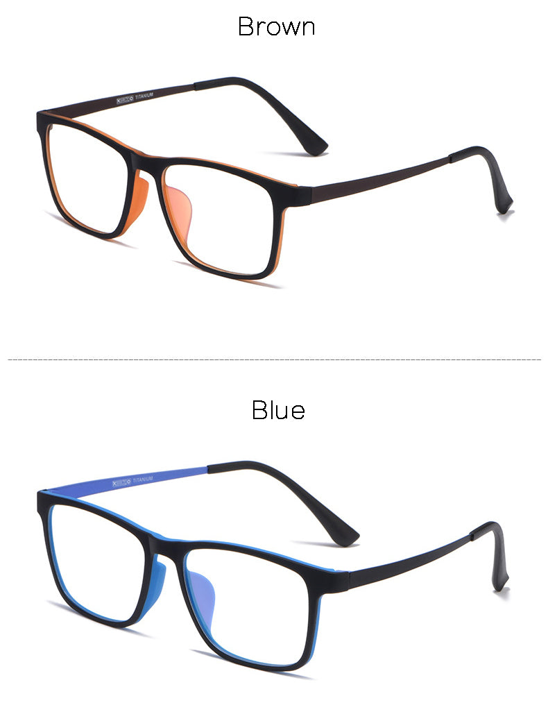 Hotony Unisex Full Rim Square TR 90 Resin Frame Eyeglasses Hr3068 Full Rim Hotony