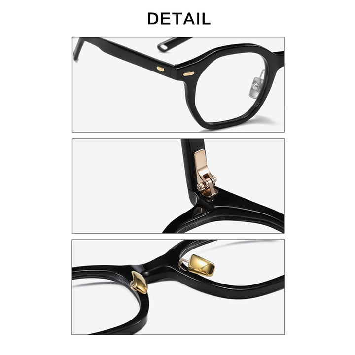 Gatenac Unisex Full Rim Square Acetate Frame Eyeglasses Gxj33 Full Rim Gatenac