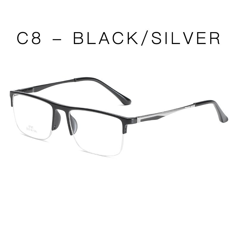 Handoer Unisex Semi Rim Square Alloy Eyeglasses 8725 Semi Rim Handoer C8