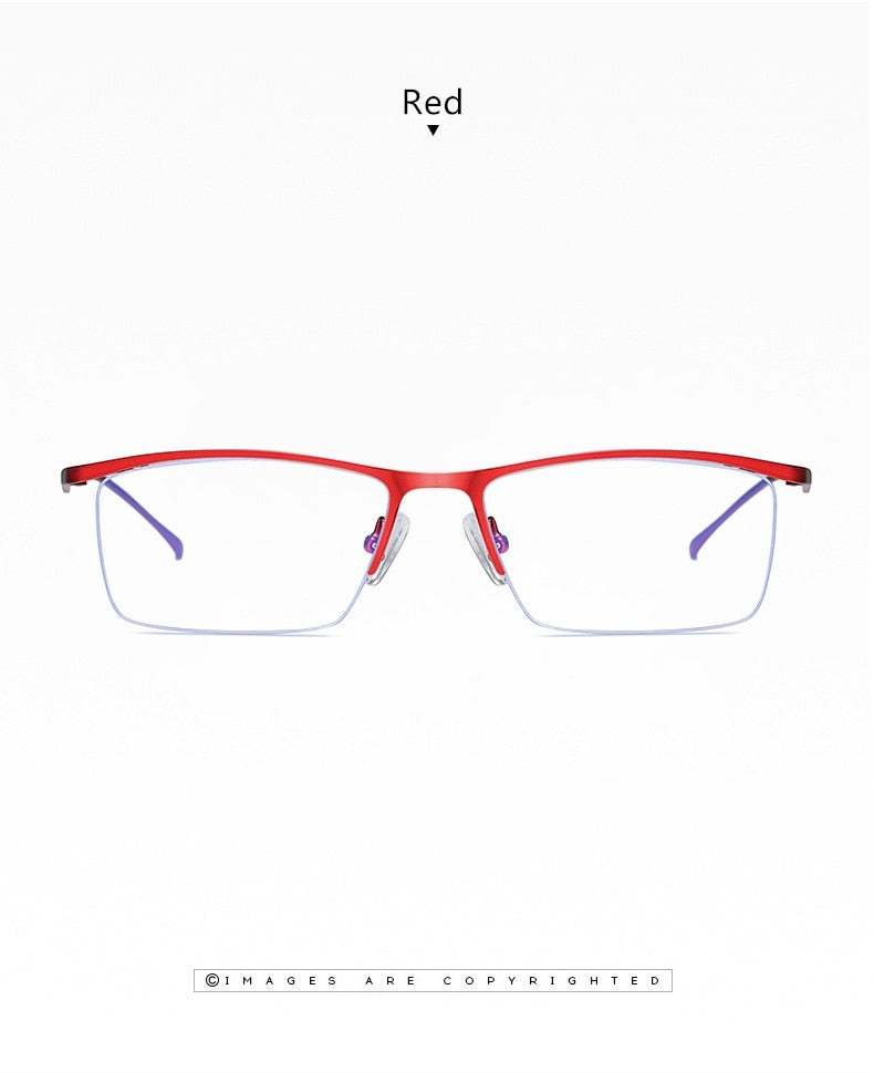 Yimaruili Men's Semi Rim Alloy Frame Eyeglasses 5910 Semi Rim Yimaruili Eyeglasses