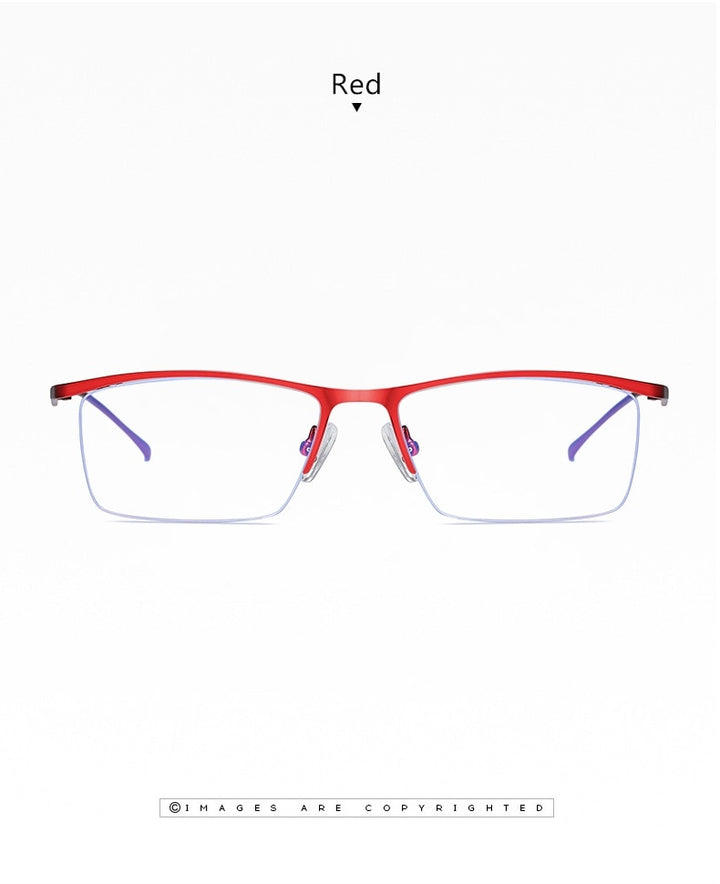 Yimaruili Men's Semi Rim Alloy Frame Eyeglasses 5910 Semi Rim Yimaruili Eyeglasses