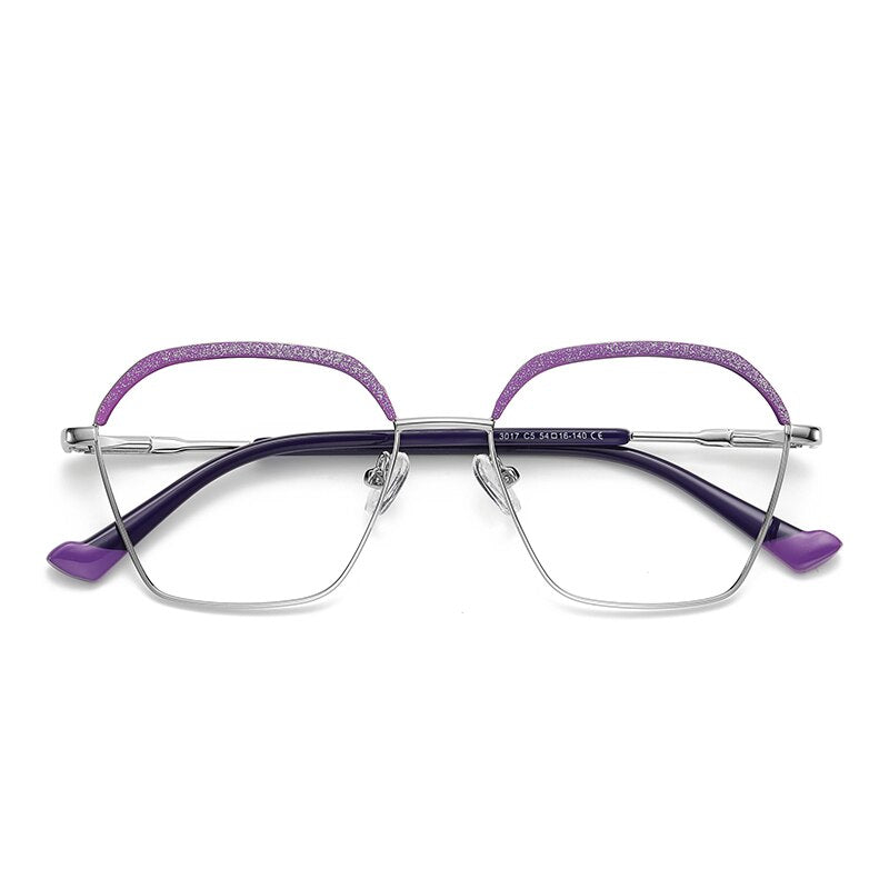Gmei Women's Full Rim Alloy Square Frame Eyeglasses 3017 Full Rim Gmei Optical C5