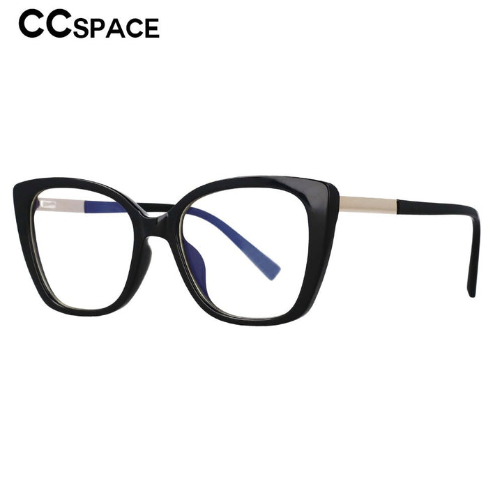 CCspace Women's Full Rim Square Cat Eye Tr 90 Titanium Frame Eyeglasses 53117 Full Rim CCspace