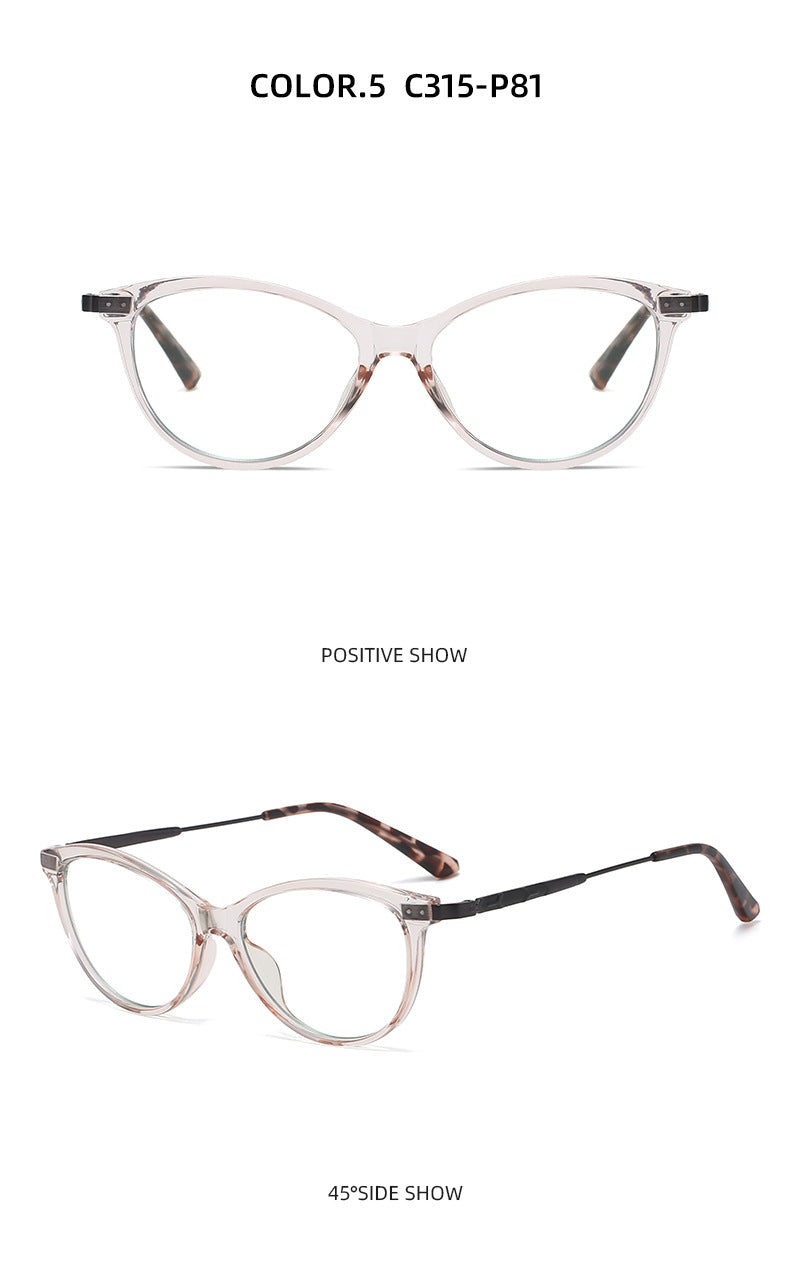 Hotony Women's Full Rim Cat Eye TR 90 Resin Alloy Frame Eyeglasses Tr2332 Full Rim Hotony