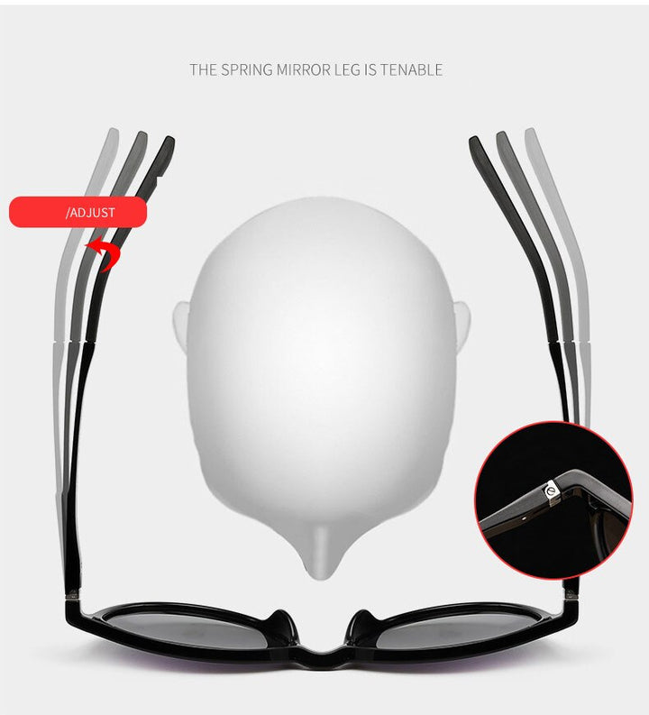 Reven Jate Unisex Full Rim Oval Alloy Rivet Tr 90 Polarized Sunglasses 9900 Sunglasses Reven Jate