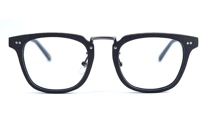 Hdcrafter Men's Full Rim Square Round Wood Alloy Acetate Frame Eyeglasses Ps7009 Full Rim Hdcrafter Eyeglasses