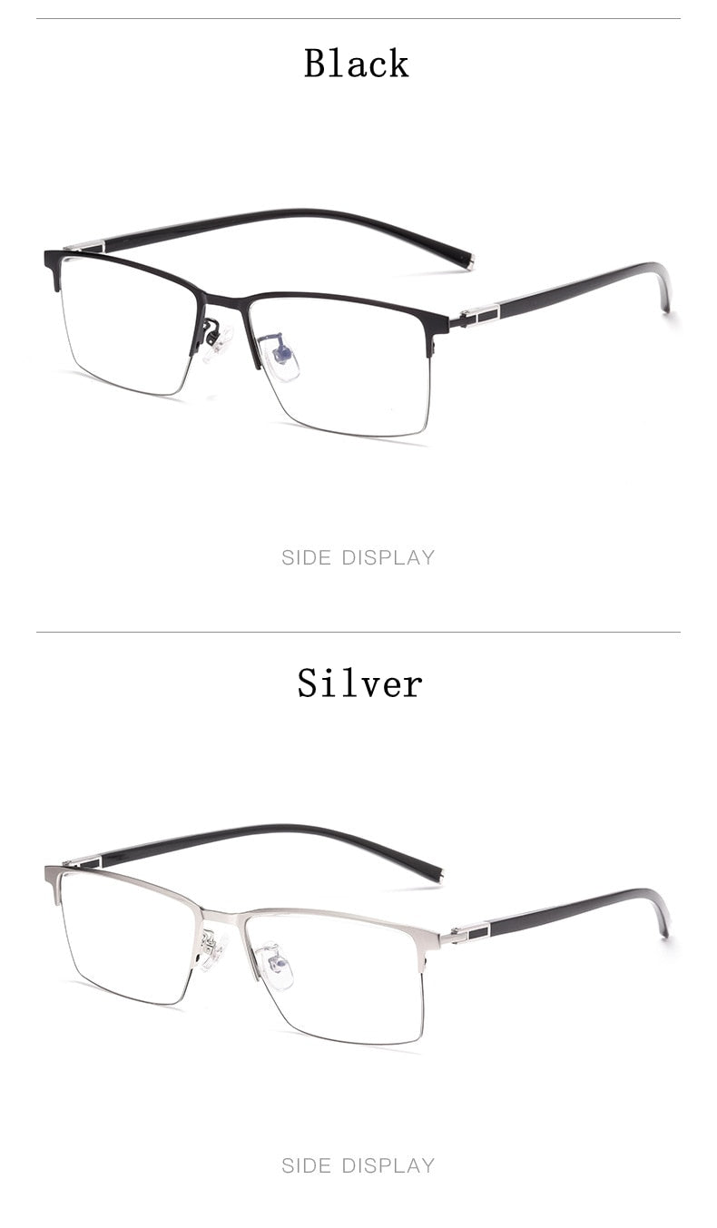 Yimaruili Men's Full Rim Titanium Alloy Frame Eyeglasses  P9832 Full Rim Yimaruili Eyeglasses