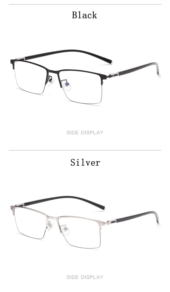 Yimaruili Men's Full Rim Titanium Alloy Frame Eyeglasses  P9832 Full Rim Yimaruili Eyeglasses