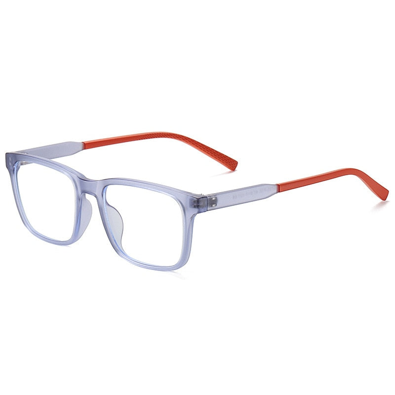 Reven Jate Unisex Children's Full Rim Square Tr 90 Silicone Eyeglasses 5105 Full Rim Reven Jate