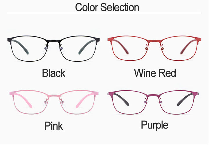 Hotony Women's Full Rim TR 90 Resin Alloy Square Frame Eyeglasses 3569 Full Rim Hotony