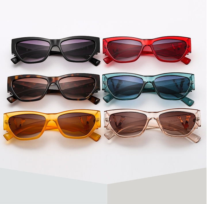 CCspace Women's Full Rim Cat Eye Resin Frame Sunglasses 46538 Sunglasses CCspace Sunglasses