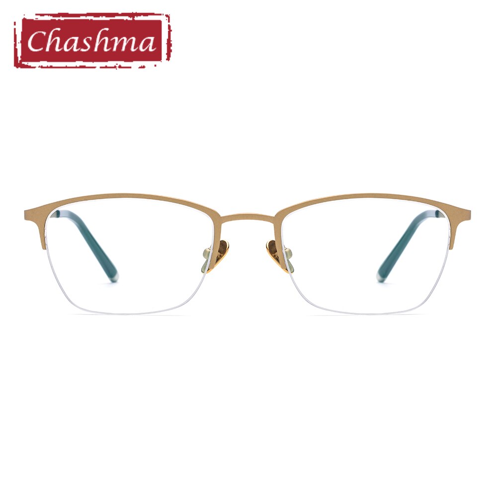 Chashma Men's Semi Rim Square Titanium Eyeglasses 18502 Full Rim Chashma