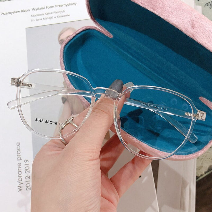 Yimaruili Women's Full Rim Resin Round Frame Eyeglasses 3283 Full Rim Yimaruili Eyeglasses
