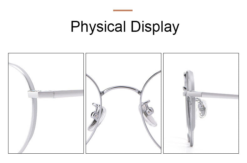 Hotony Women's Full Rim Round Beta Titanium Frame Spring Hinge Eyeglasses T3927 Full Rim Hotony