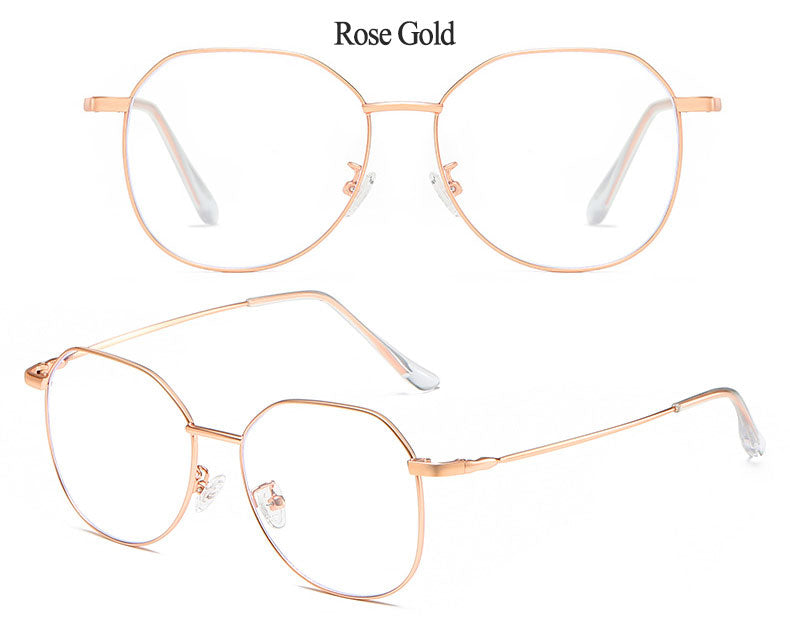 Hotony Unisex Full Rim Alloy Polygonal Frame Eyeglasses Zy9038 Full Rim Hotony