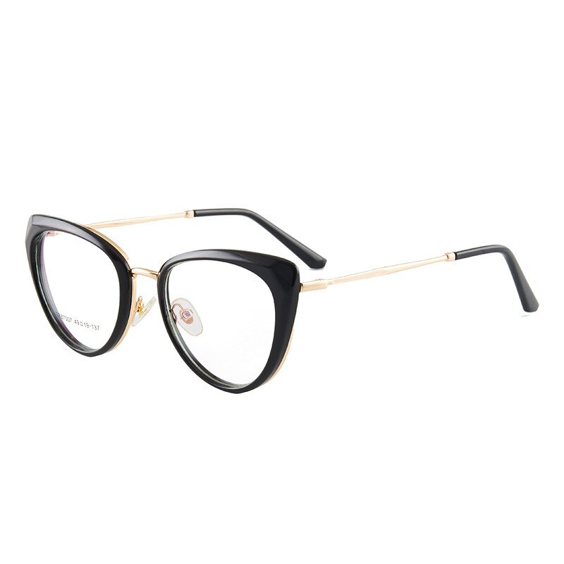 Hotony Women's Full Rim TR 90 Resin Cat Eye Frame Eyeglasses 7007 Full Rim Hotony black
