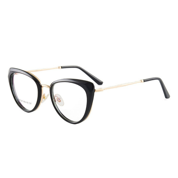Hotony Women's Full Rim TR 90 Resin Cat Eye Frame Eyeglasses 7007 Full Rim Hotony black