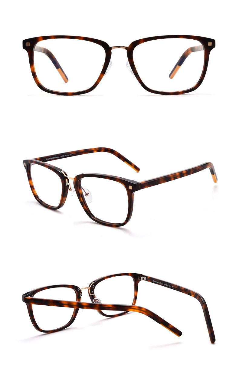 Gatenac Unisex Full Rim Square Acetate Frame Eyeglasses Gxyj312 Full Rim Gatenac