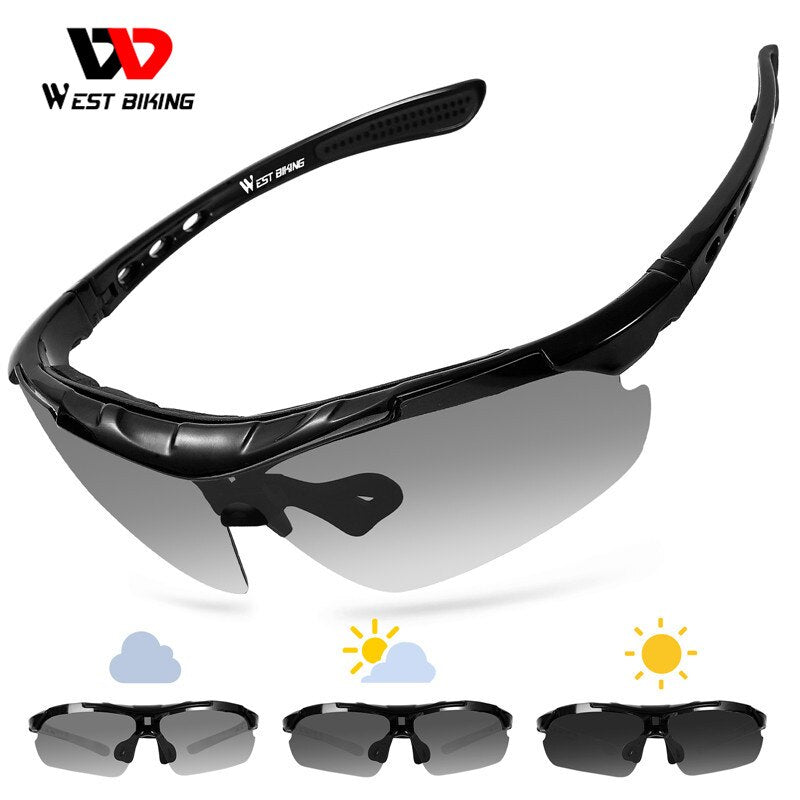 West Biking Unisex Semi Rim Acetate Photochromic Polarized Sport Sunglasses YP0703137 Sunglasses West Biking