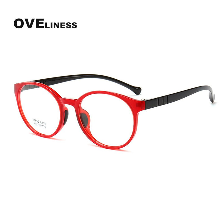 Oveliness Children's Unisex Full Rim Round Tr90 Titanium Eyeglasses 8835 Full Rim Oveliness
