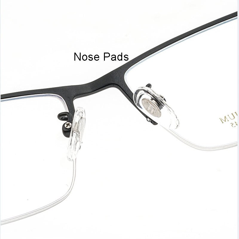Handoer Unisex Semi Rim Square Titanium Eyeglasses Gt007 Semi Rim Handoer