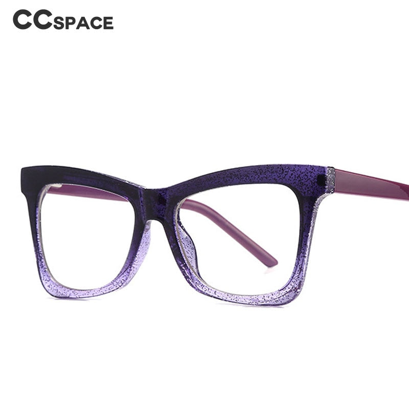 CCspace Unisex Full Rim Square Cat Eye Tr 90 Titanium Frame Eyeglasses 49547 Full Rim CCspace