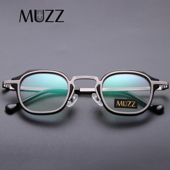 Muzz Men's Full Rim Square Round Acetate Alloy Frame Eyeglasses M7 Full Rim Muzz