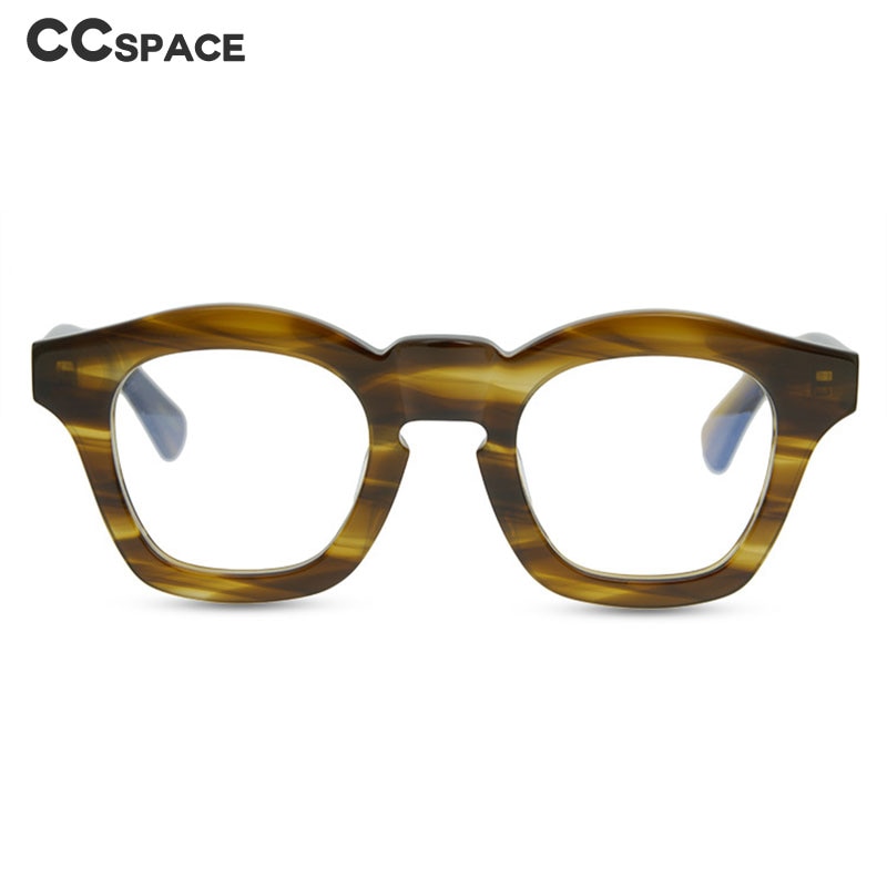 CCspace Unisex Full Rim Round Acetate Reading Glasses R47361 Reading Glasses CCspace