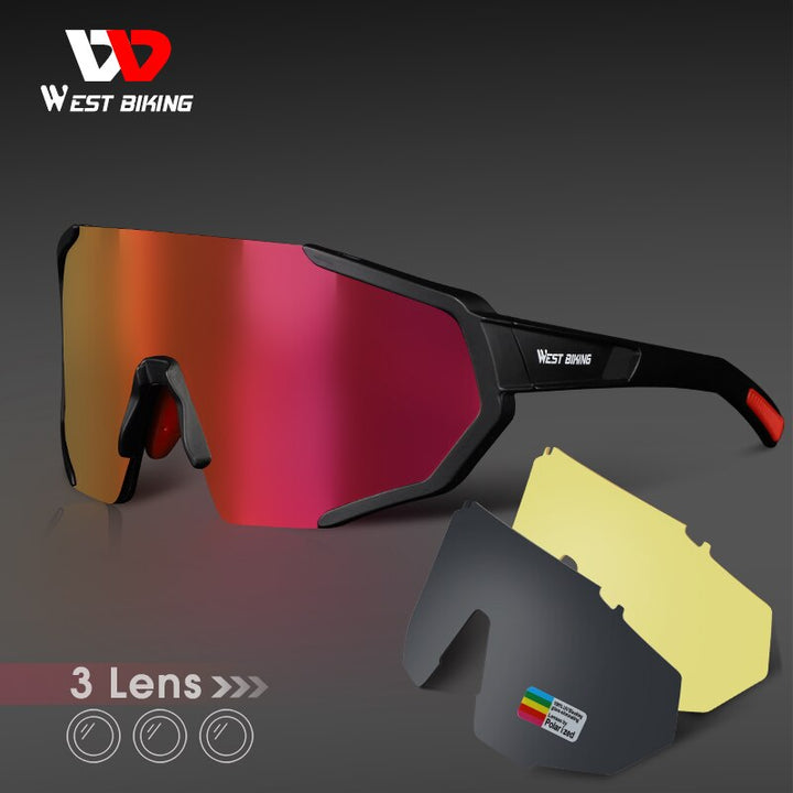 West Biking Men's Full Rim Tr 90 Polarized Sport Cycling Sunglasses YP0703133 Sunglasses West Biking