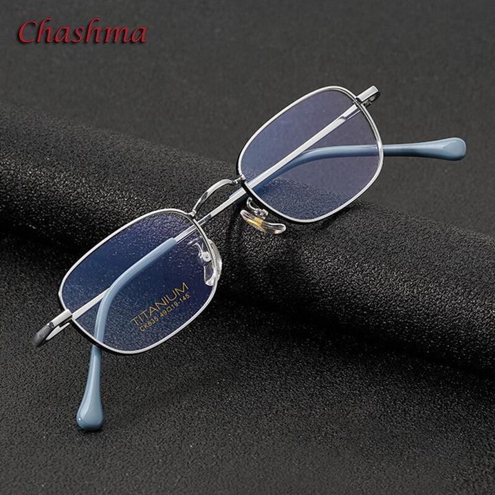 Chashma Ottica Unisex Full Rim Square Titanium Eyeglasses 835 Full Rim Chashma Ottica