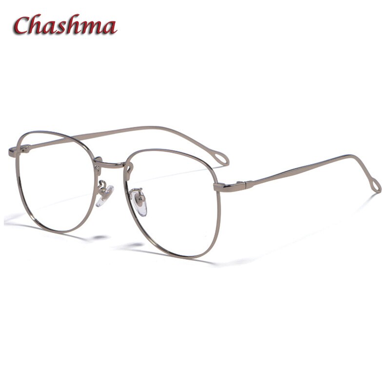 Chashma Ottica Unisex Full Rim Round Square Stainless Steel Eyeglasses Full Rim Chashma Ottica Gray