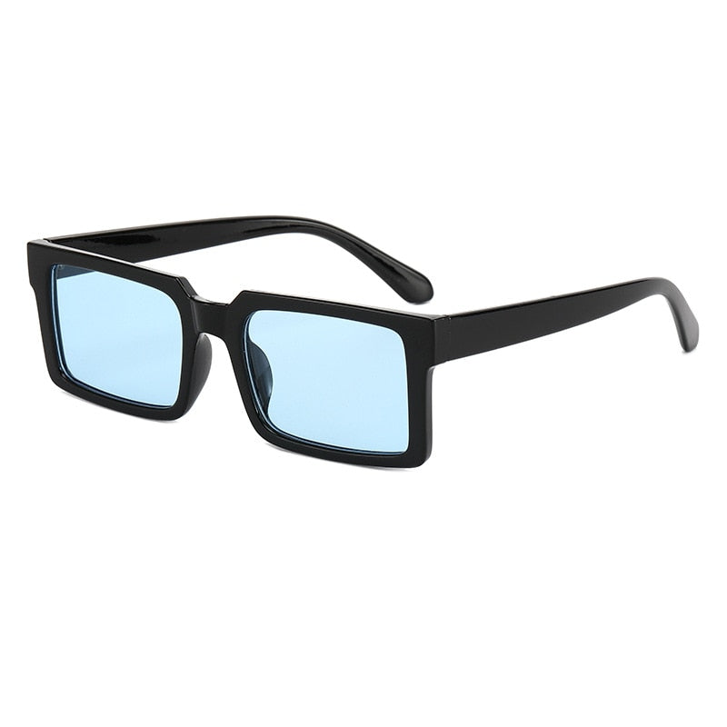 CCspace Women's Full Rim Square Resin Frame Sunglasses 49546 Sunglasses CCspace Black-Blue