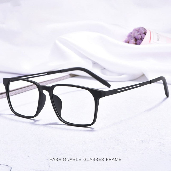 Yimaruili Unisex Full Rim Square Titanium Eyeglasses 8878 Full Rim Yimaruili Eyeglasses