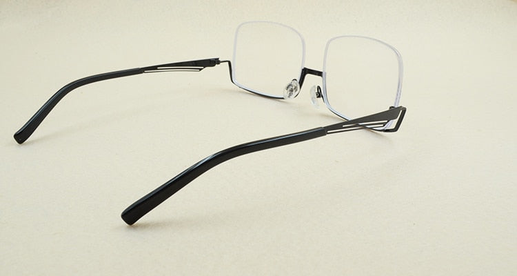 Yimaruili Men's Semi Rim Alloy Frame Eyeglasses YS01 Semi Rim Yimaruili Eyeglasses