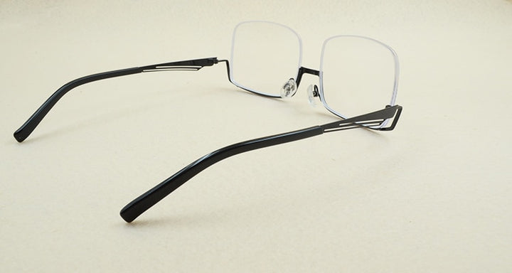 Yimaruili Men's Semi Rim Alloy Frame Eyeglasses YS01 Semi Rim Yimaruili Eyeglasses