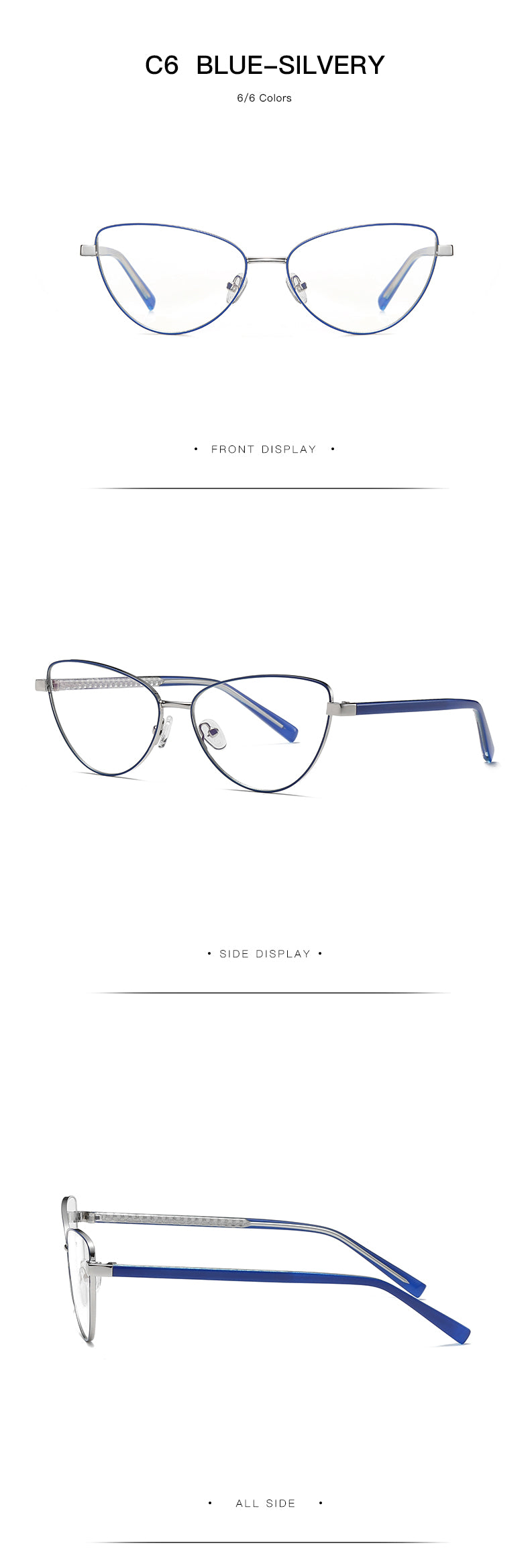 Gmei Women's Full Rim Alloy Cat Eye Frame Eyeglasses 3006 Full Rim Gmei Optical